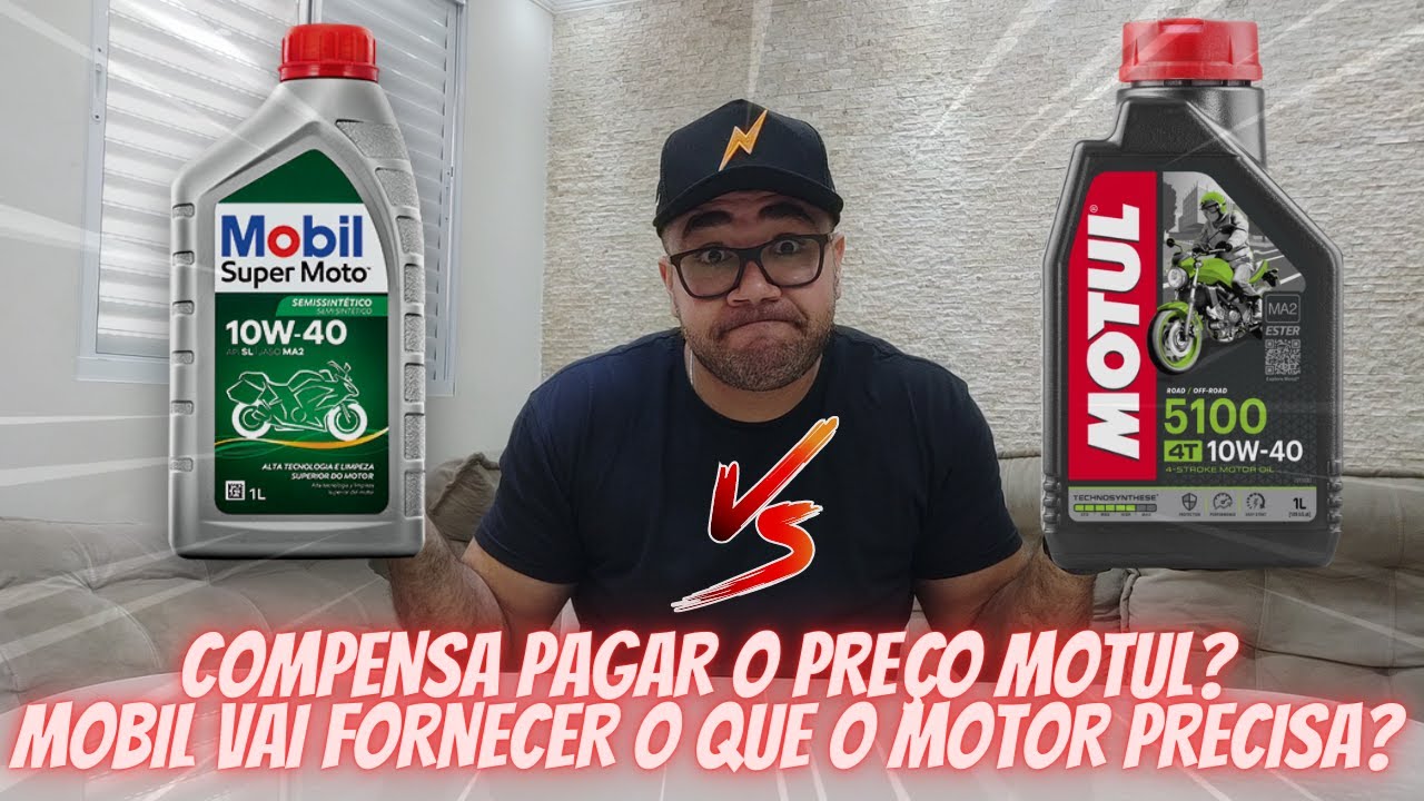 OLEO MOTO MOBIL SEMISSINTETICO 10W40 TEM MUITA DIFERENÇA O PARA MOTUL 5100?
