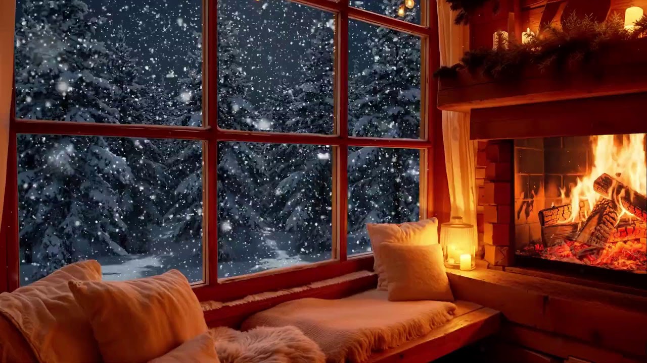 Quiet Winter Fireplace Night ❄️ Smooth Jazz for Deep Study & Mental Relaxation