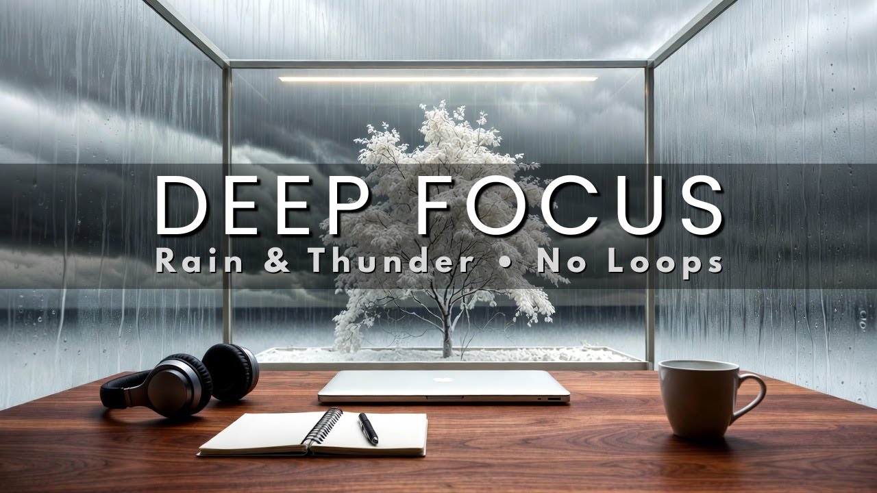 Dark Academia Luxury Study | Melancholic Jazz & Storm | Hi-Fi Audio Experience