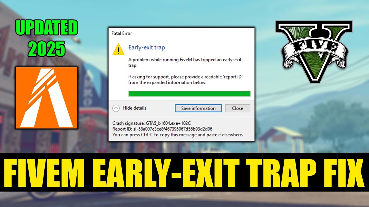 How to Fix Early-Exit trap FiveM | FiveM Fatal Error | 2025