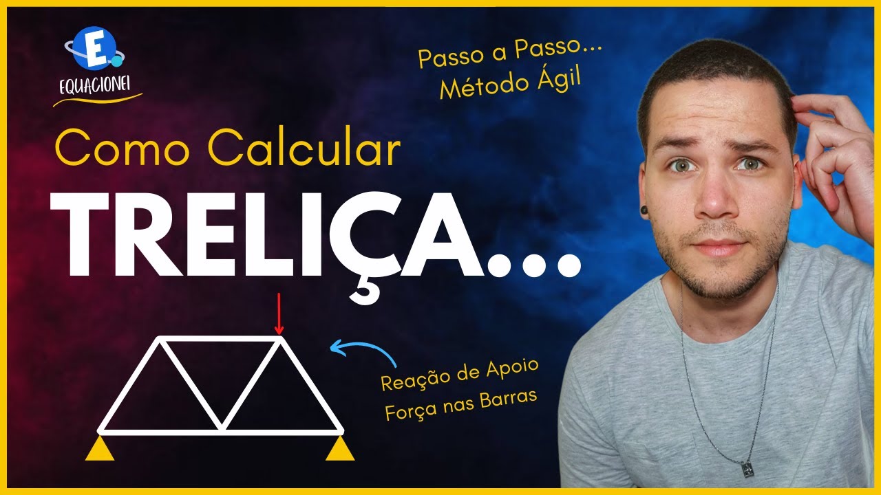 TRELIÇA - EXERCÍCIO PASSO A PASSO COMPLETO RESOLVIDO (JEITO MAIS FÁCIL)