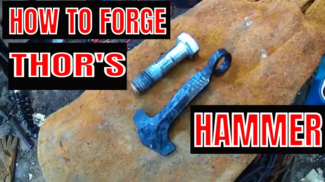 Forging MJOLNIR (Thor's Hammer) Pendant From a Bolt