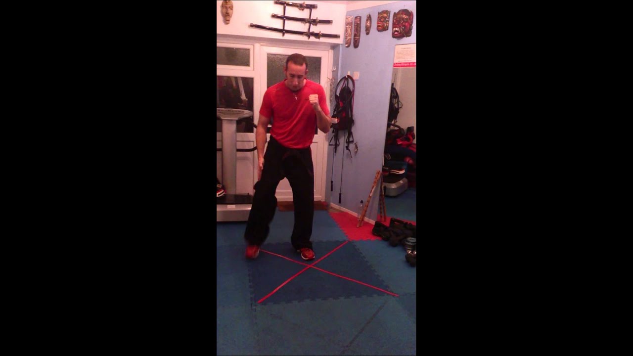 Martial arts triangle footwork