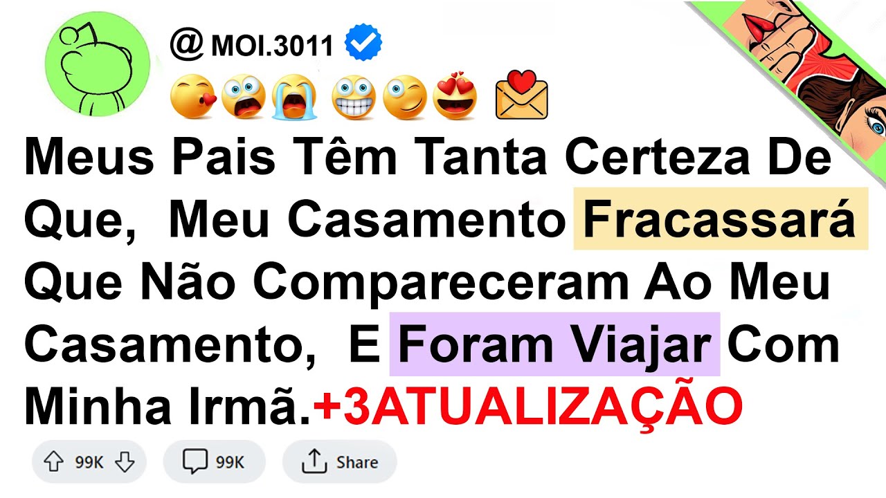 história - Meus Pais Têm Tanta Certeza De Que,  Meu Casamento Fracassará Que Não Compareceram ...