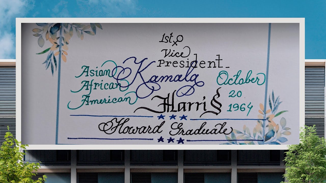 Calligraphy of Kamala Harris | First Female Vice President | Handwritten Letter #Art #shorts