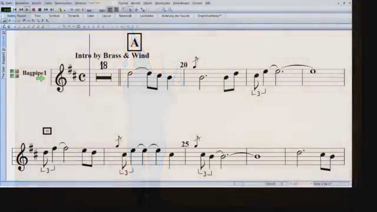 The Gael - Arranged for Bagpipe & Brass/Wind Band with Score Display