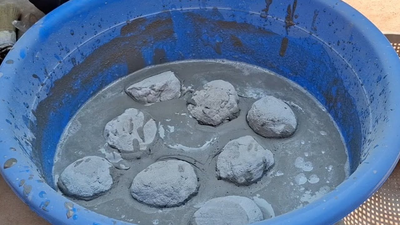 Fresh Cement Balls Hard Balls Dipping Smashing 