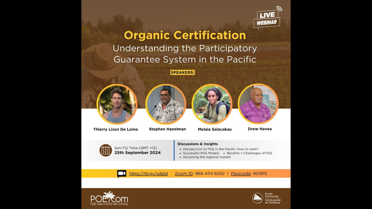 Webinar: Understanding the Participatory Guarantee System in the Pacific
