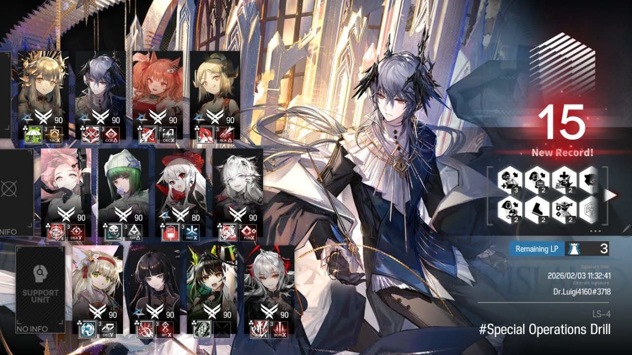 [Arknights] Holographic Combat Matrix - LS-4 Trimmed Medal Attempts and Clear