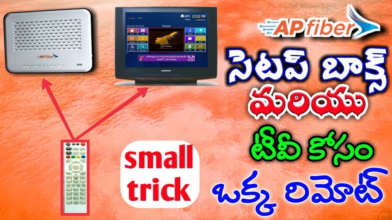 One remote for apfiber setup box and TV small trick | in Telugu | by Syam |