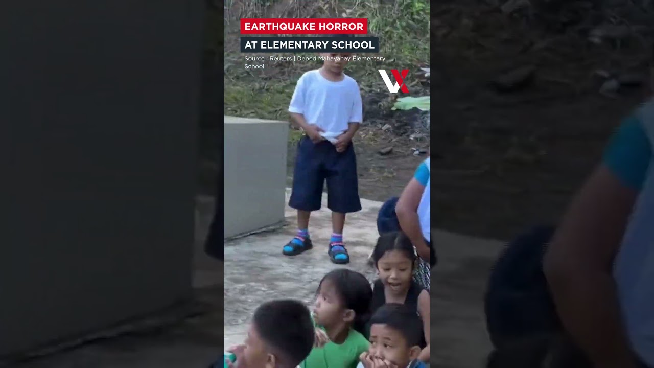 7.8 Magnitude Quake Triggers Roof Collapse & Panic At Philippine School | VERTEX