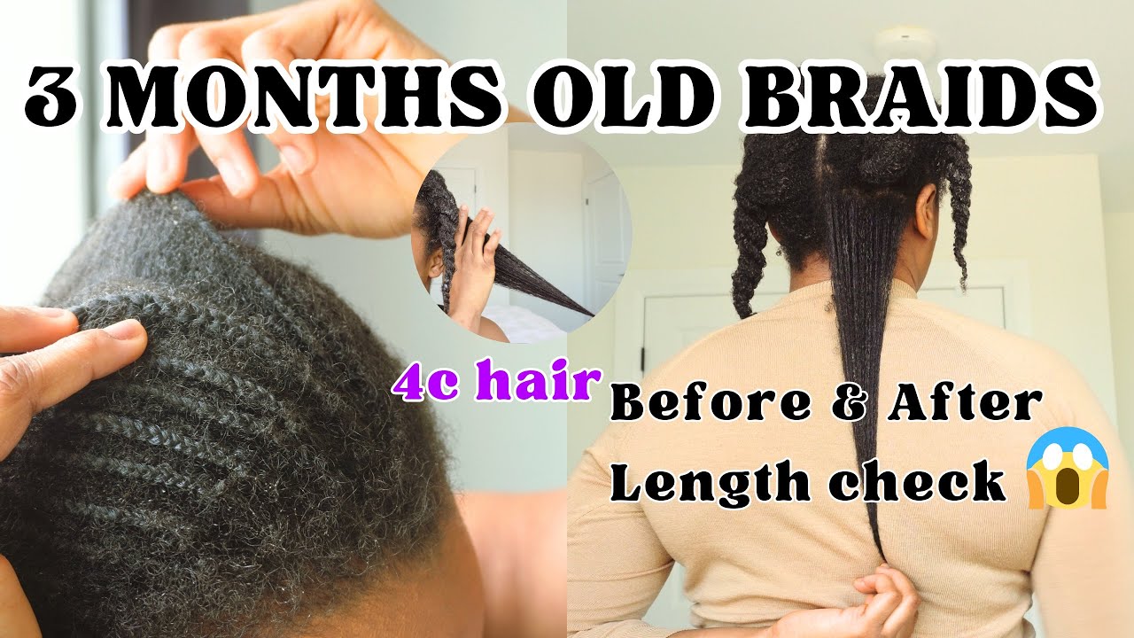 How to safely take out your 3 months old conrows | prevent BREACKAGE for 4C hair | LENGTH CHECK