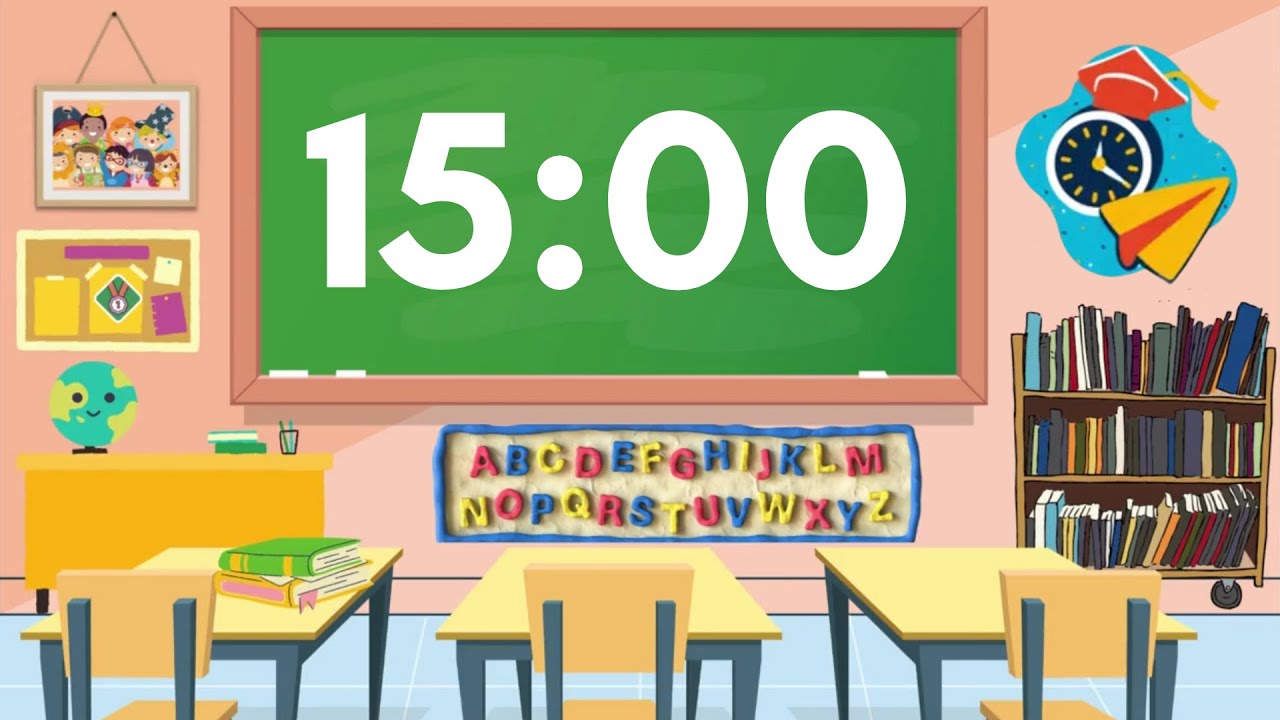 15 Minute Classroom Timer with Relaxing Music