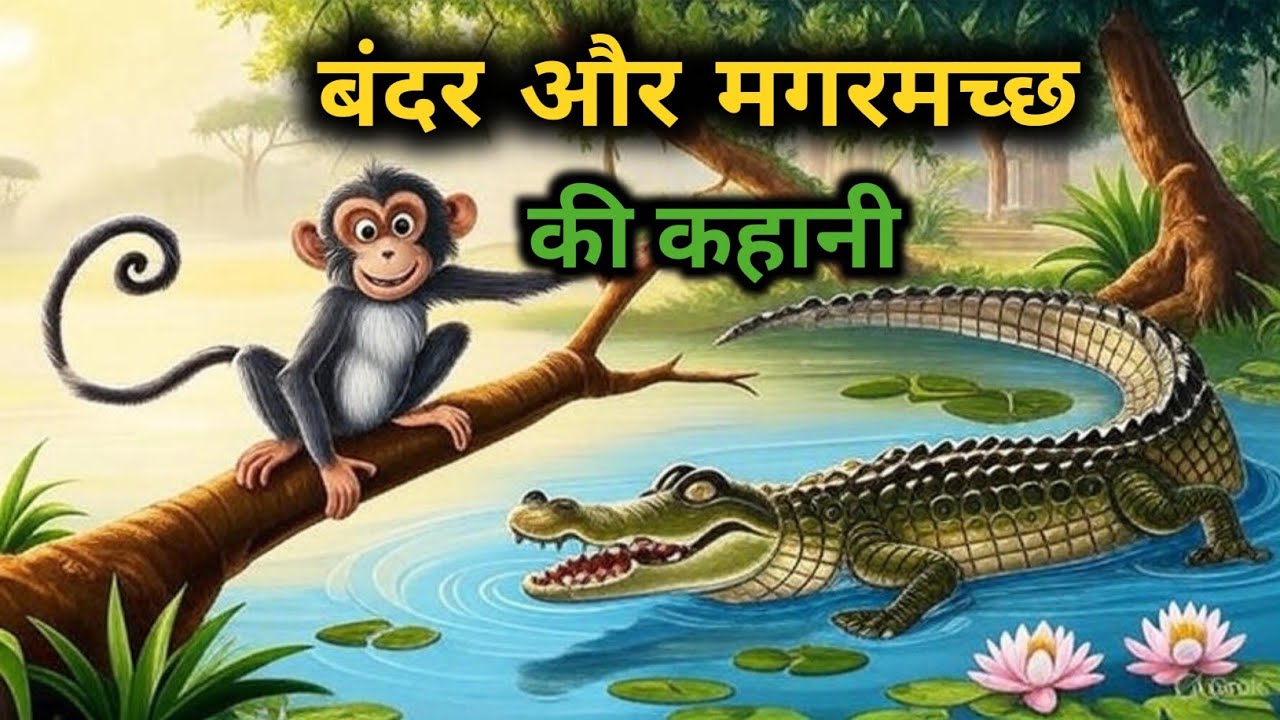Bandar aur magarmach ki Kahani |  moral story hindi |  panchtantra  kahani | monkey and crocodile 