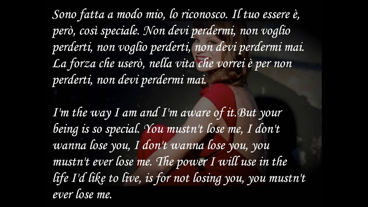 Non devi perdermi – Alessandra Amoroso (Lyrics & English translation)