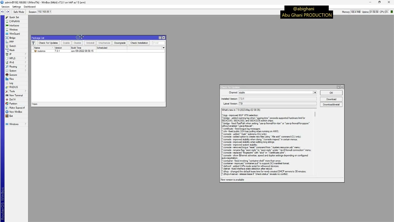 Melihat Default Configuration Mikrotik Hap Ac 3 Series @Abighani Abughaniproduction