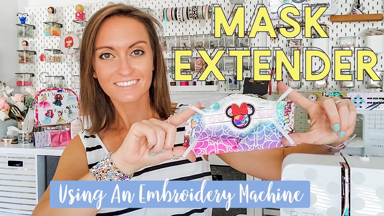 Ear Saver Mask Extender Using an Embroidery Machine! Pattern From Crashing Waves