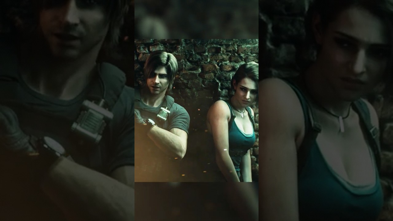 Leon saves Jill from lickers #shorts #shortsfeed #jillvalentine #leonskennedy