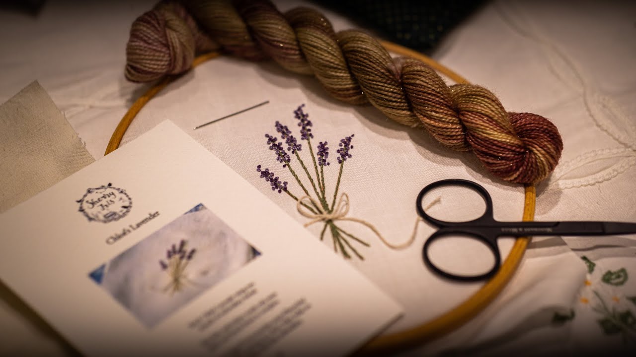 Lavender Embroidery Tutorial - Sherry Iris Yarn Advent Calendar 2022