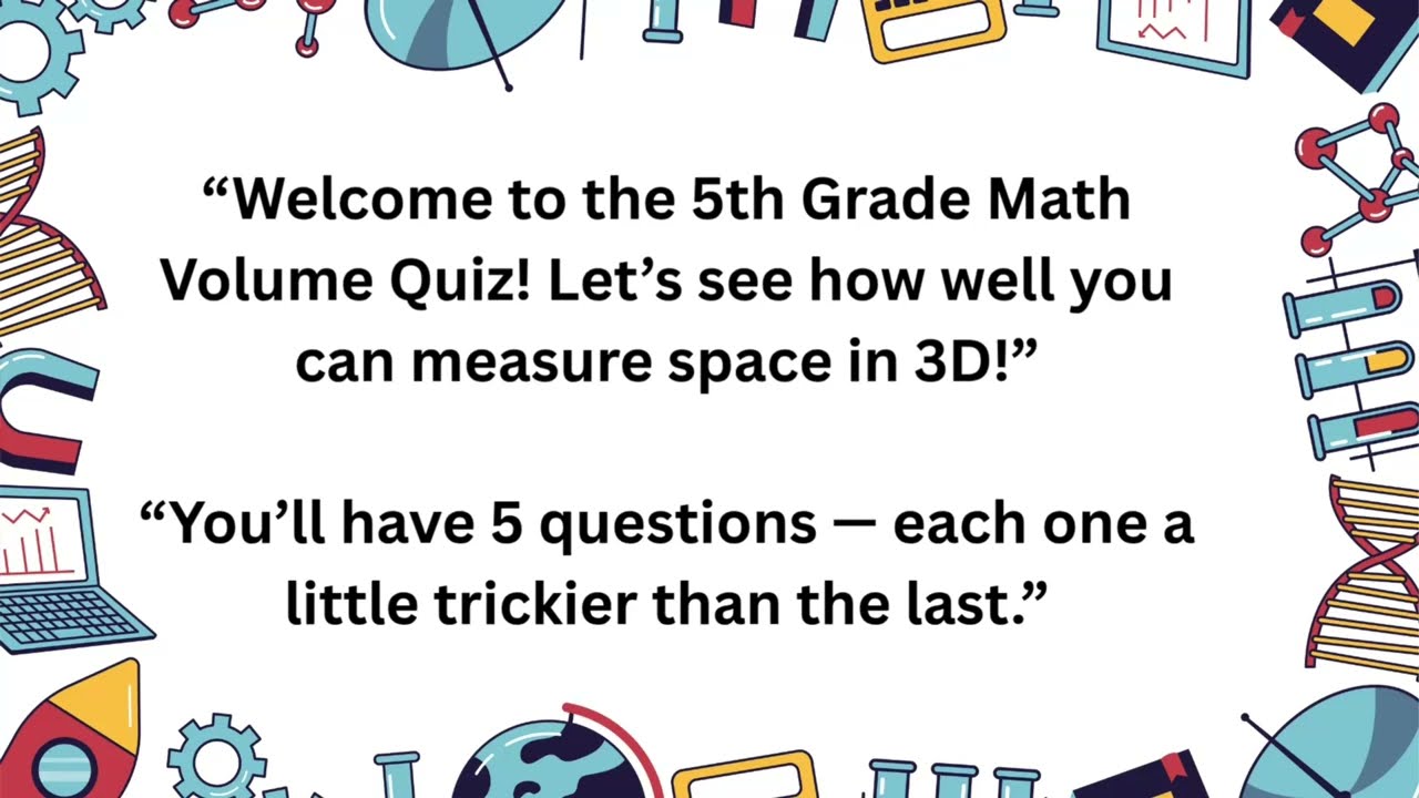 “5th Grade Math Quiz: Volume Challenge 🔥 | Fun Multiple Choice Geometry Practice for Kids”