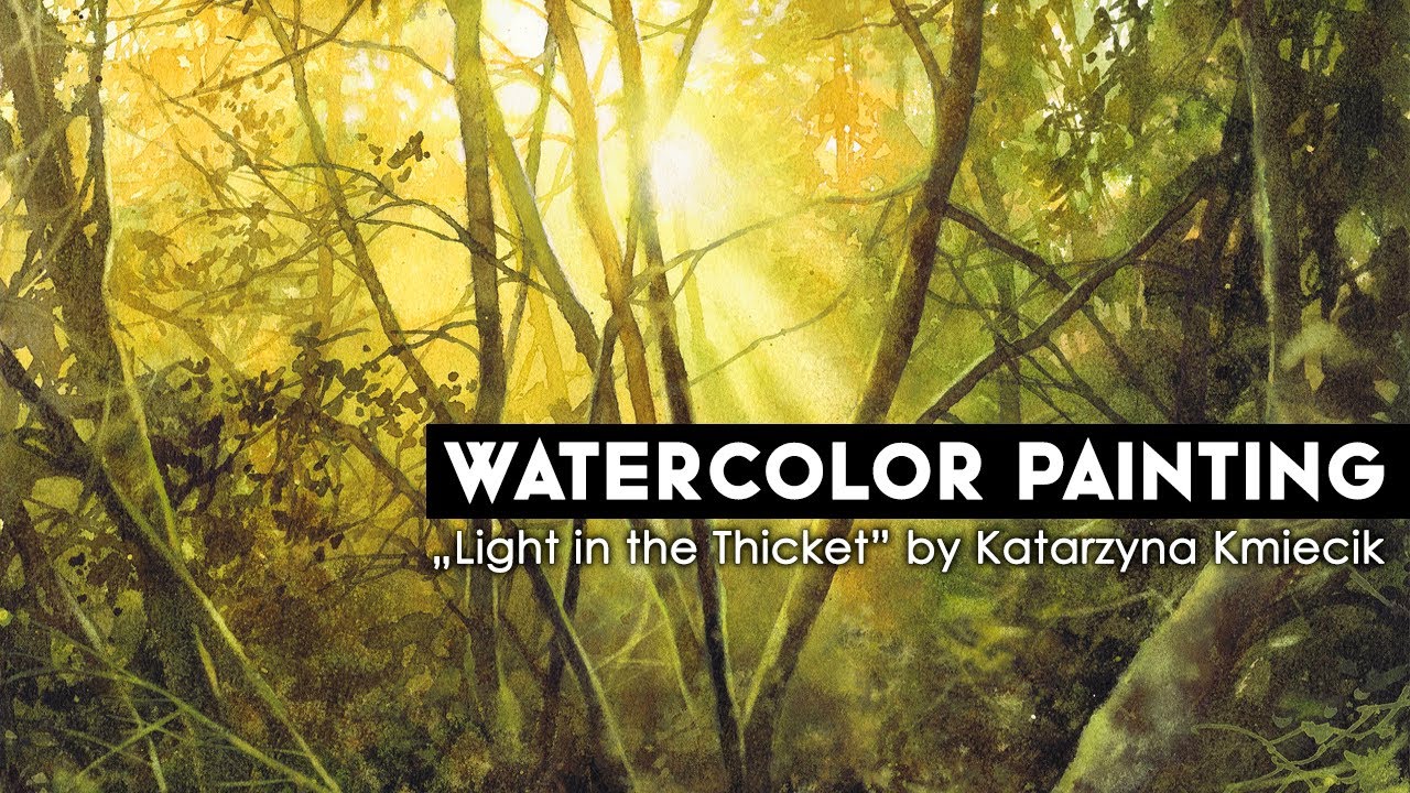 watercolor landscape speed-painting - making of the 