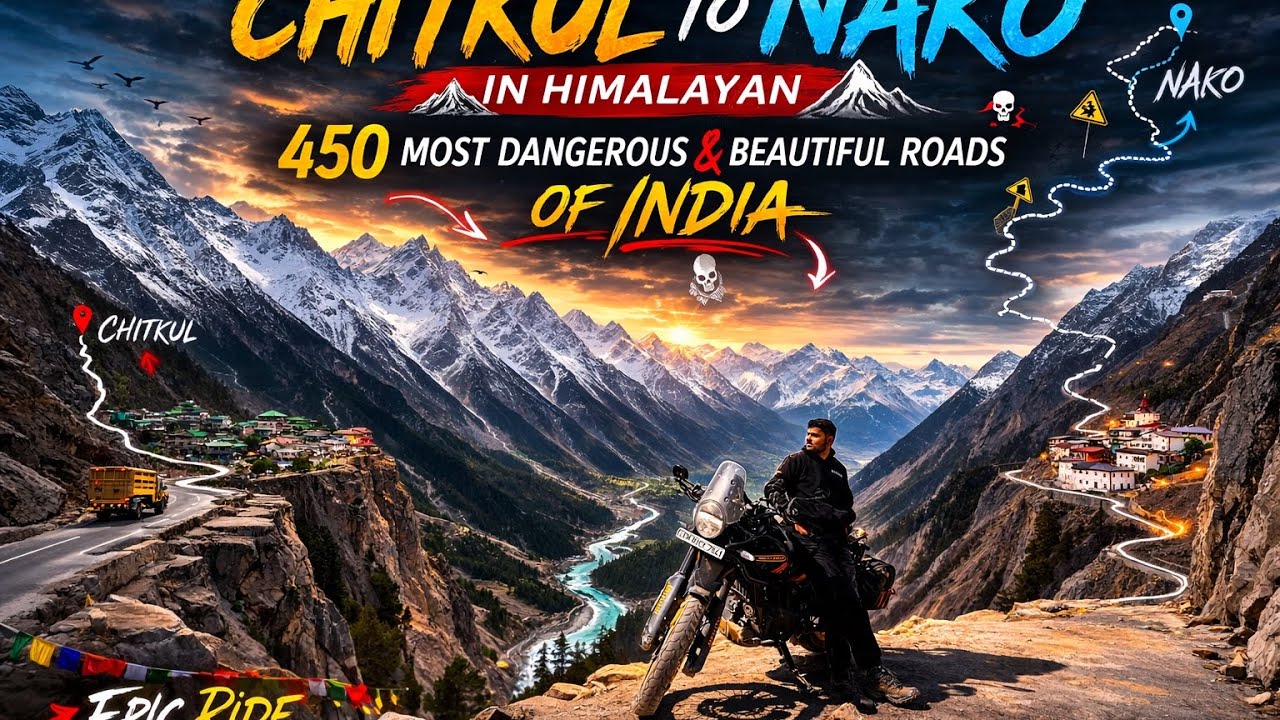 	“Snow, Cliffs & No Experience! 🏔️ Chitkul to Nako Ride”