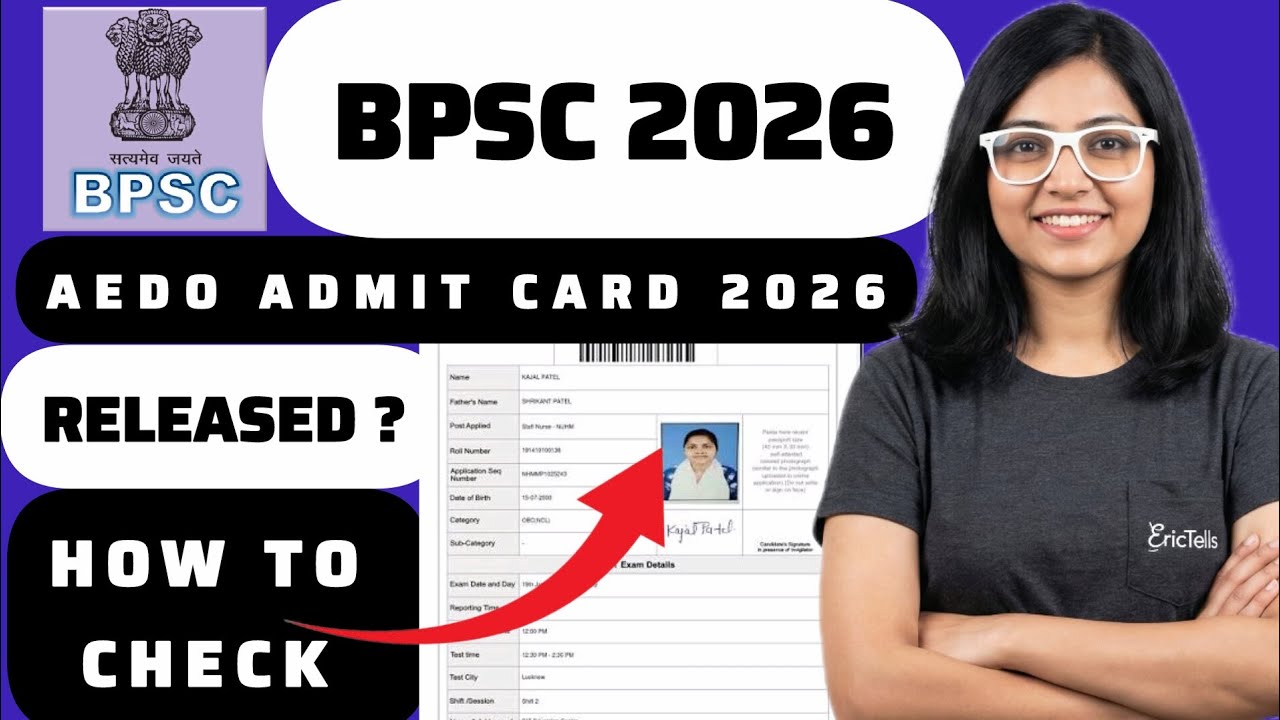 bpsc aedo admit card 2026 | bpsc aedo hall ticket 2026