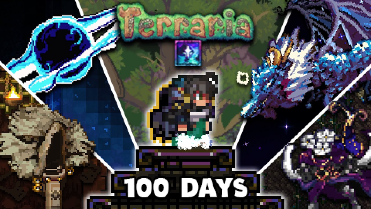 Surviving 100 Days in Terraria's Lunar Veil Mod | Full Movie