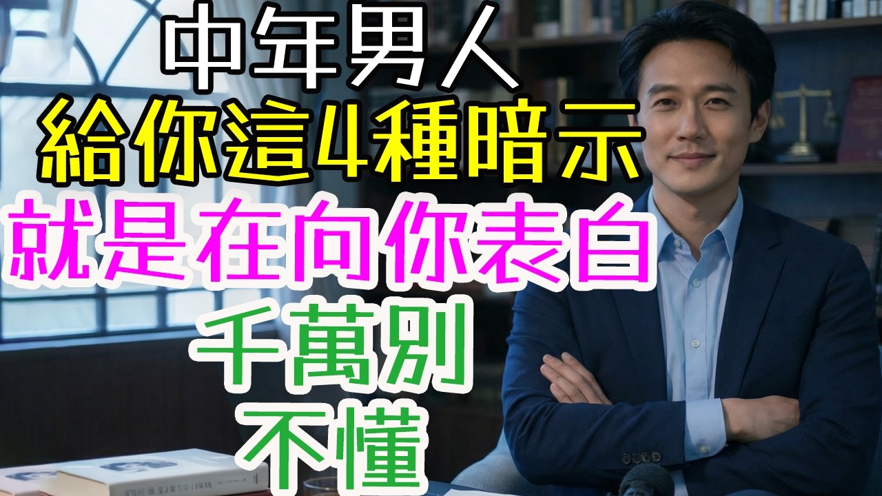 別傻等那句「我愛妳」！揭秘中年男人靈魂深處的4個「告白代碼」：當中年優質男放下這4道防線，他已決定為妳繳械投降#三重愛 #情感成長 #兩性關係 #戀愛技巧 #幸福婚姻