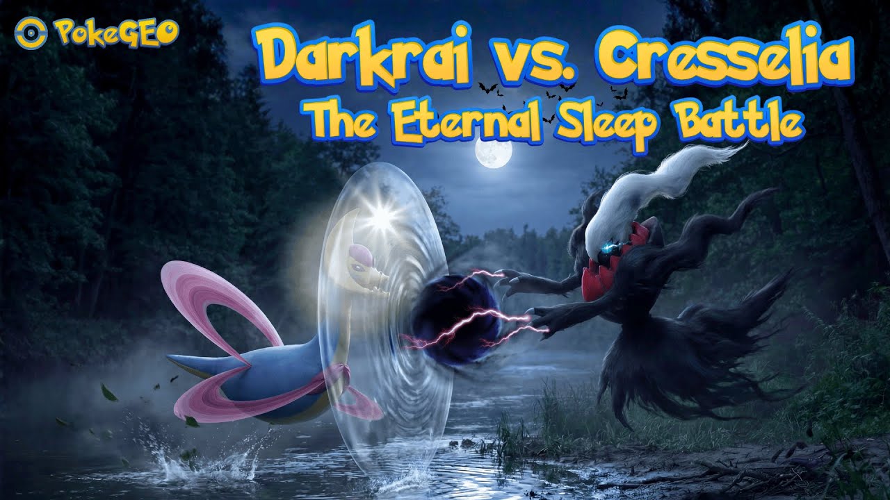 Light vs. Darkness: The Eternal Battle of Sleep Between Darkrai and Cresselia.