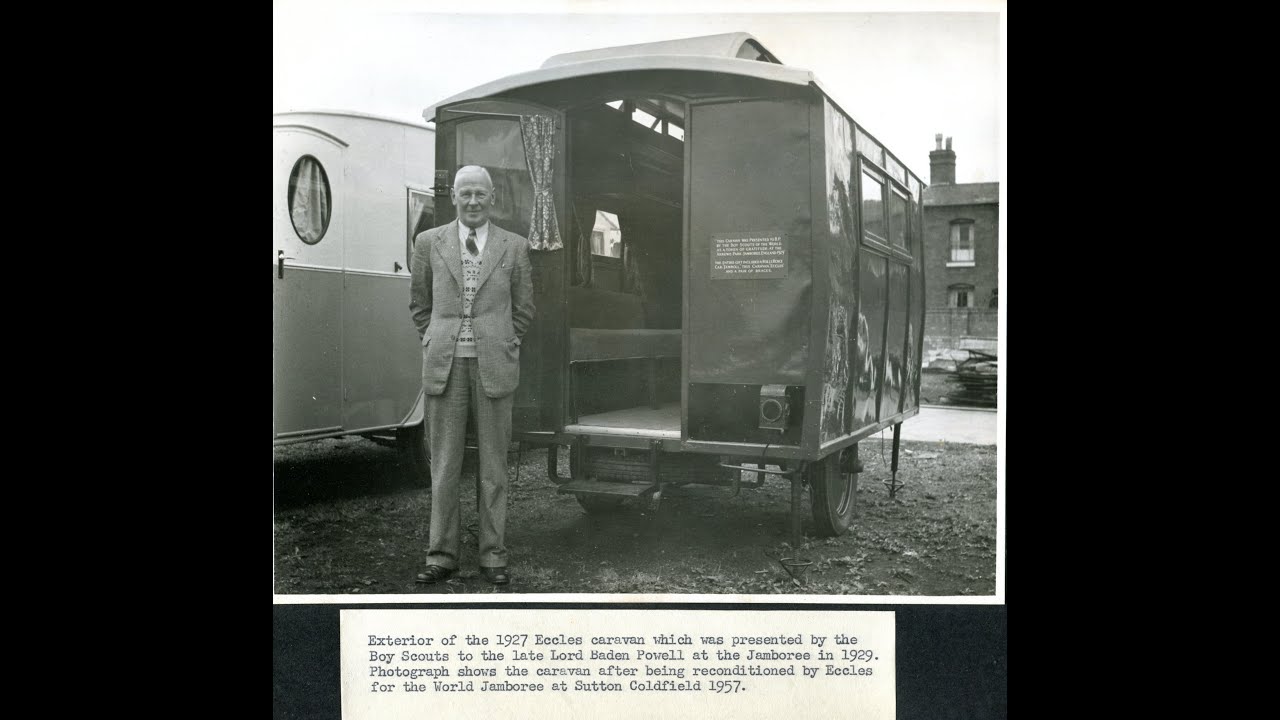 Baden Powell leader of the Scout movement Eccles Caravan presented to him by the scouts in 1929