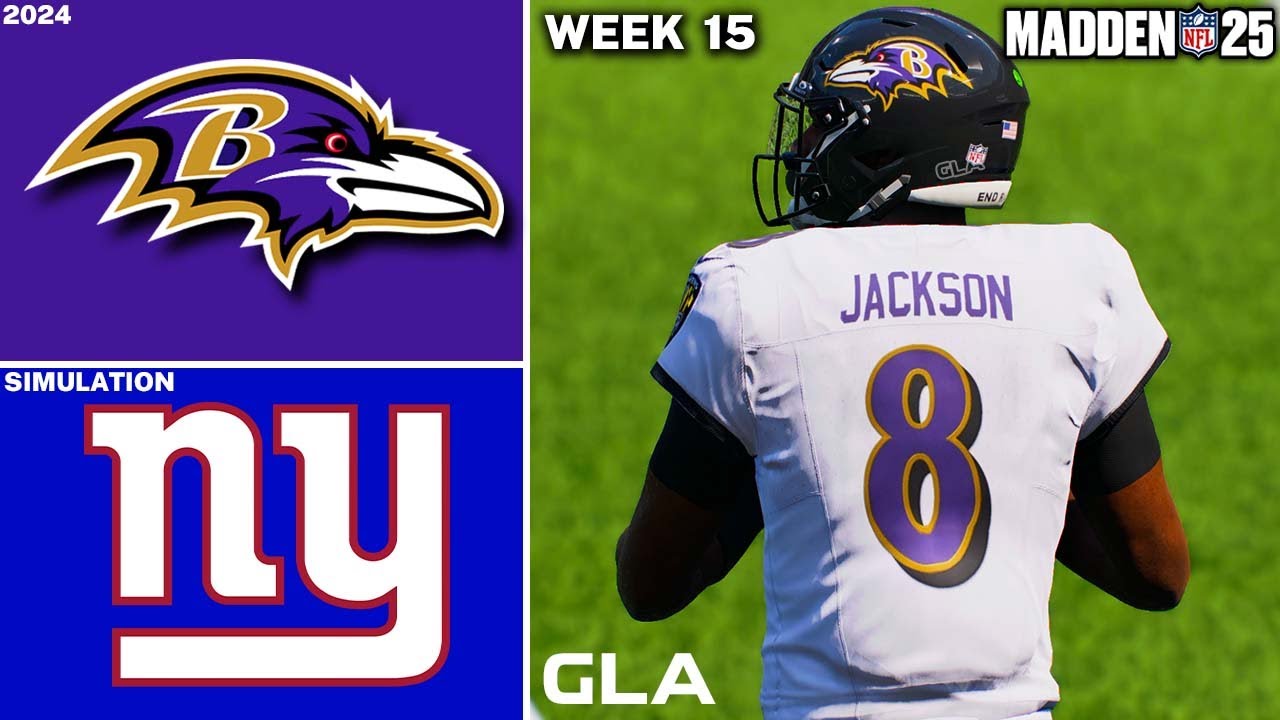 Ravens vs. Giants | Week 15 Simulation | Lamar Jackson | Madden 25 Gameplay