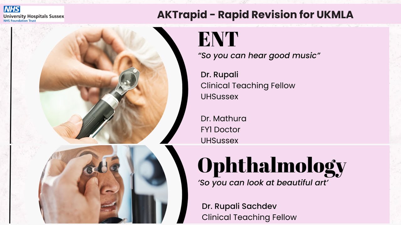 AKTrapid | Rapid Revision Crash Course for #UKMLA - ENT & Ophthalmology
