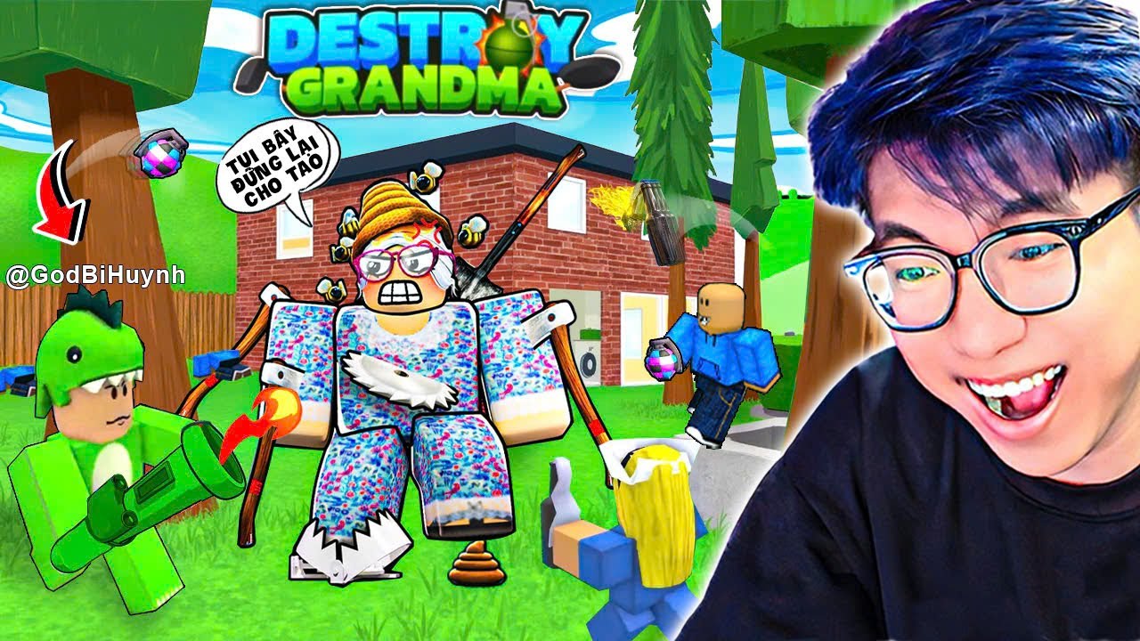 BI HUỲNH TRỞ THÀNH KẺ HỦY DIỆT BÀ NGOẠI GRANDMA TRONG ROBLOX 🤣