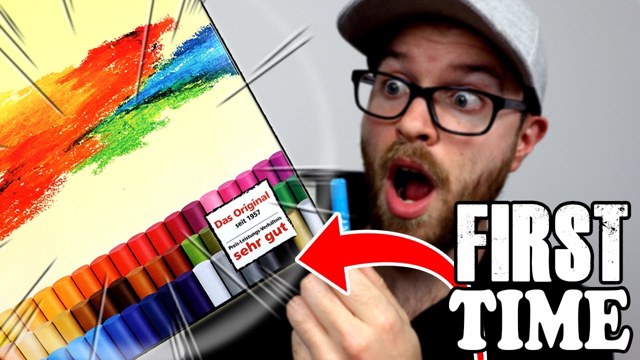 I Tried using OIL PASTELS for the FIRST TIME | 'Adult' Crayons..?