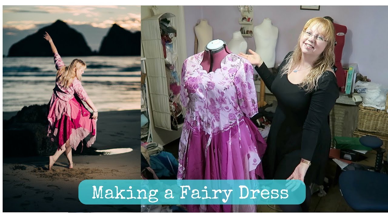 Making a fairy dress / boho pink wedding dress