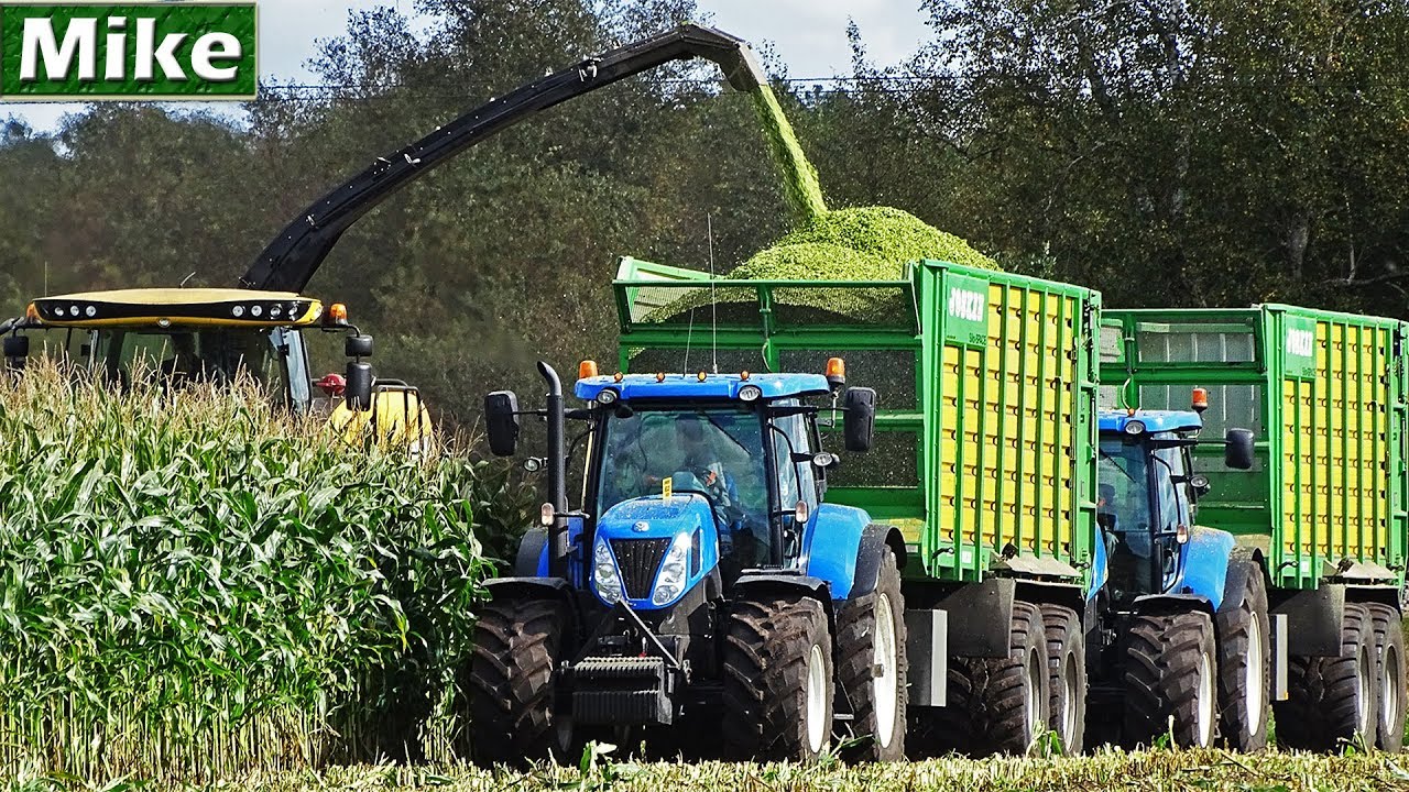 Mais hakselen 2018 | New Holland FR550 | NH T7030, T7.220 + Joskin | Meilof Smilde | Hooghalen | NL.