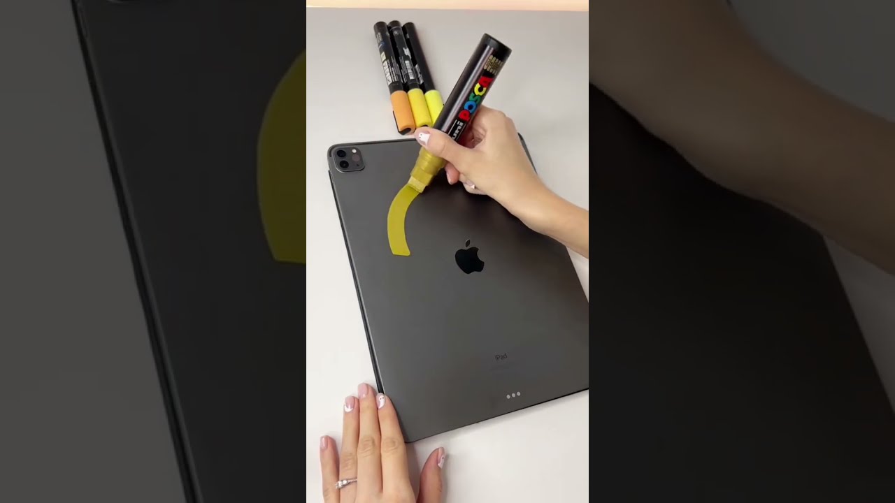 I Customized Boyfriend&rsquo;s IPad Using only HUGE GOLD Marker 🫣 *looks terible*😢
