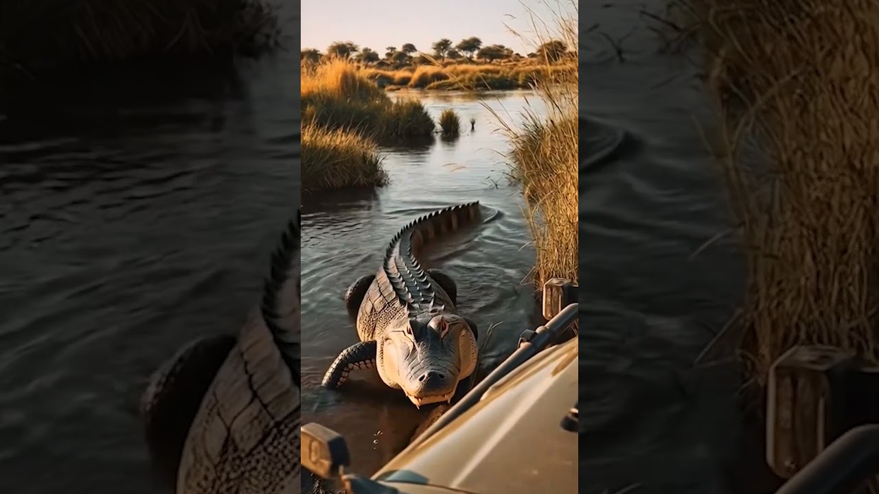 Crocodile Came Too Close to Our Jeep! | POV Safari