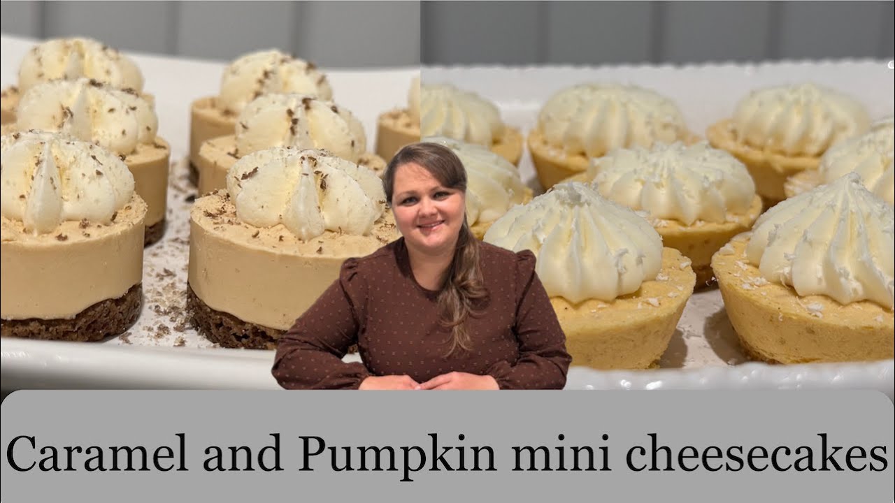 Caramel and pumpkin mini cheesecakes (Карамельные и тыквенные мини чизкейки)