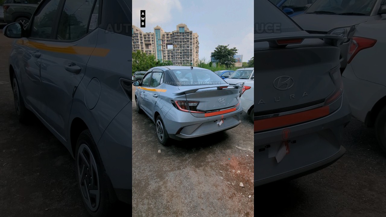 Hyundai Aura CNG Silver Color T-PERMIT car 