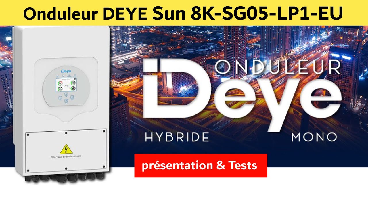 un onduleur DEYE Sun 8K SG05 LP1 EU dans l'atelier