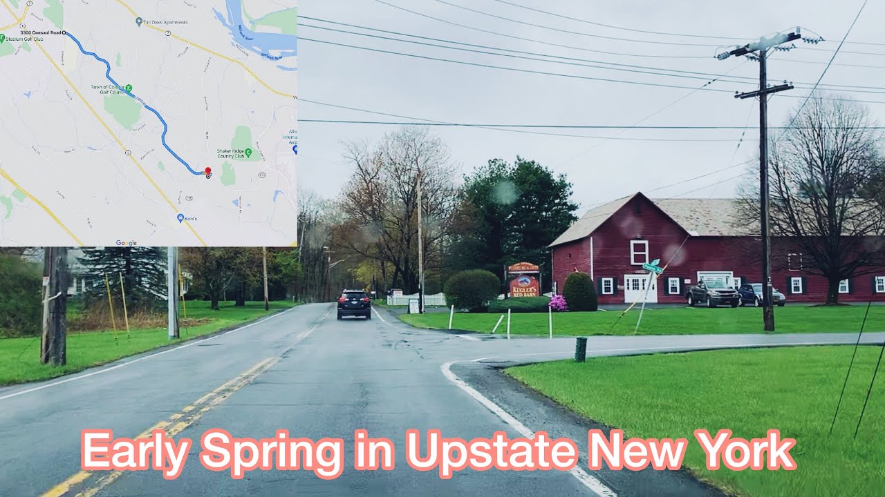 Suburb Driving in Early Spring:  Waterviliet Shake Road to Consaul Road,  Albany, New York