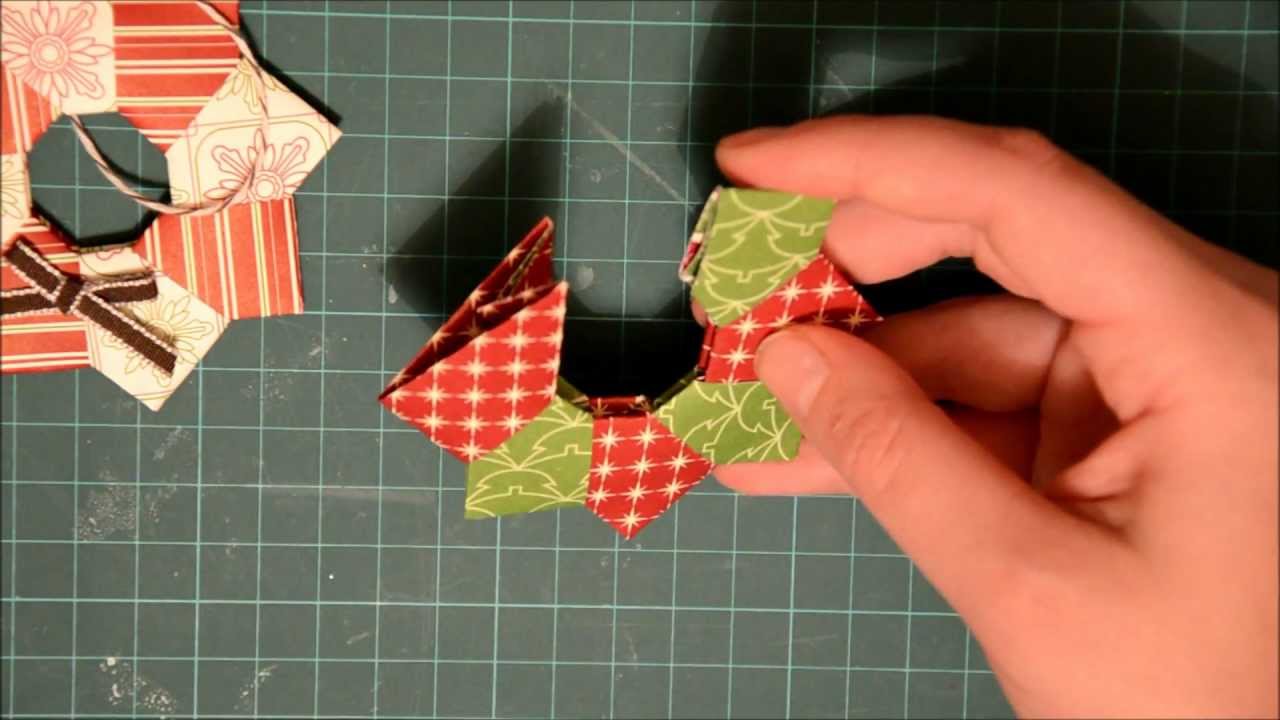 Oragami Christmas Wreath Ornament
