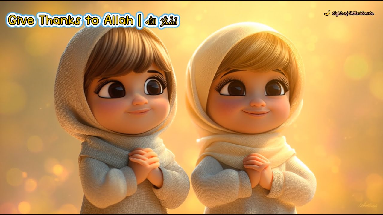 Give Thanks to Allah 🌙 | Arabic–English Kids Nasheed | Islamic Song About Gratitude for Children