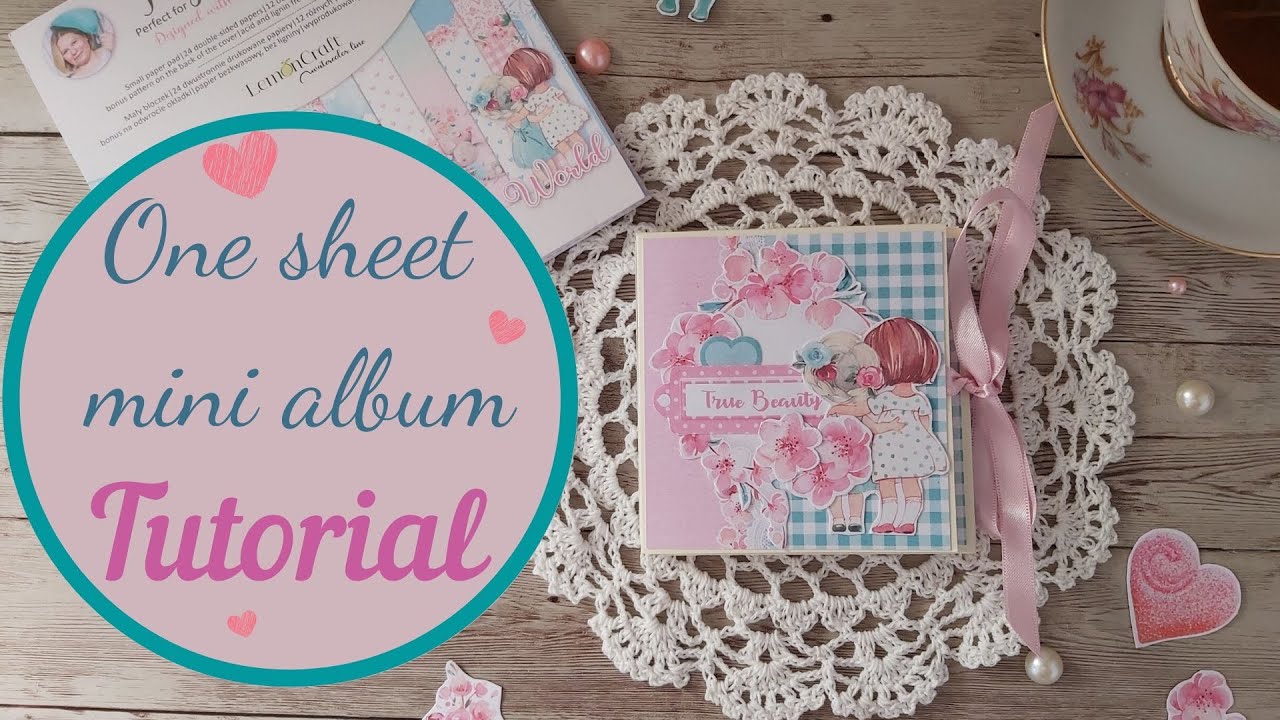 One Sheet Mini Album Tutorial #1|Lemoncraft papers|Marina Manioti