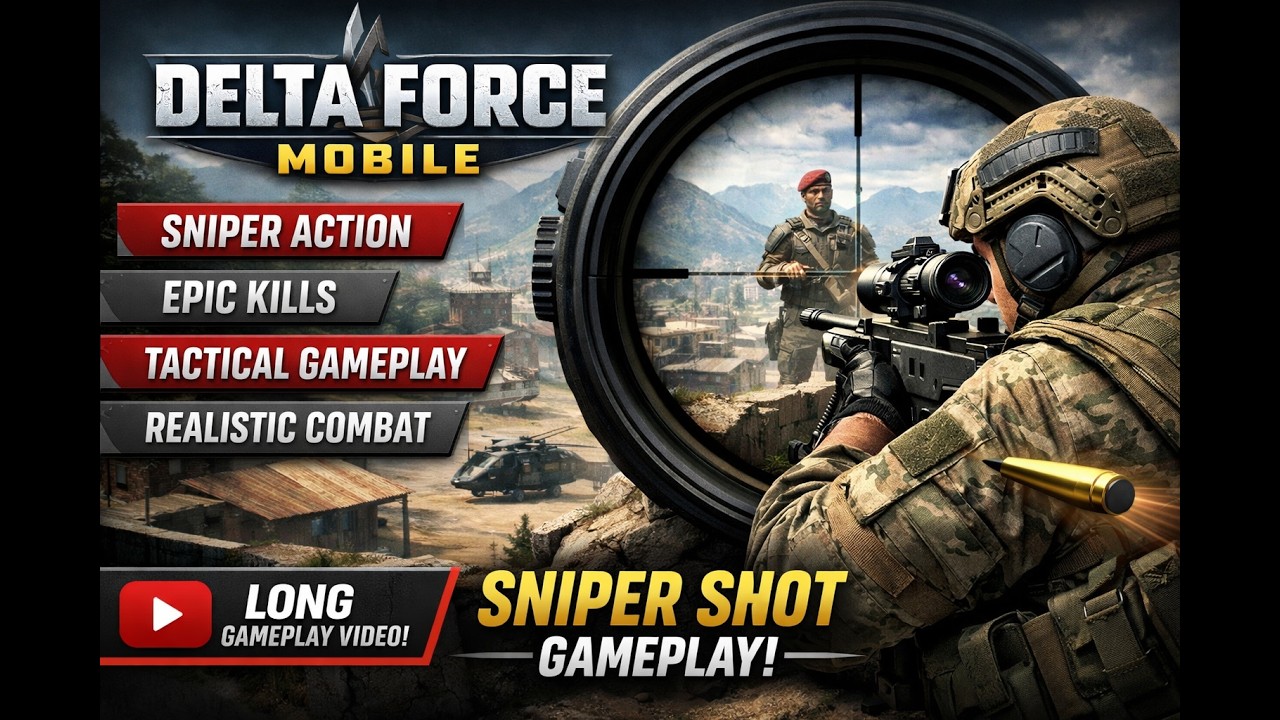 Delta Force Mobile Gameplay | Insane Sniper Shots & Long Range Kills! 🎯🔥