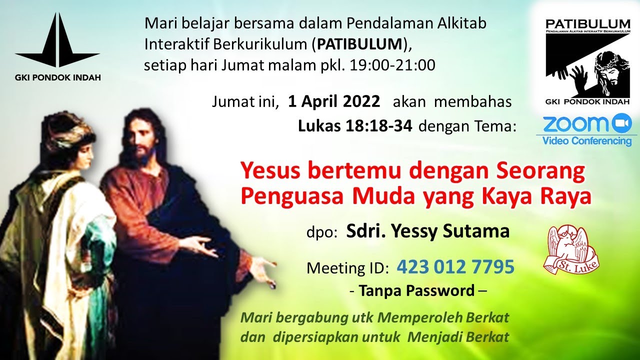 Patibulum  - Yesus bertemu dengan seorang penguasa muda yang kaya raya (Lukas 18:18-34)