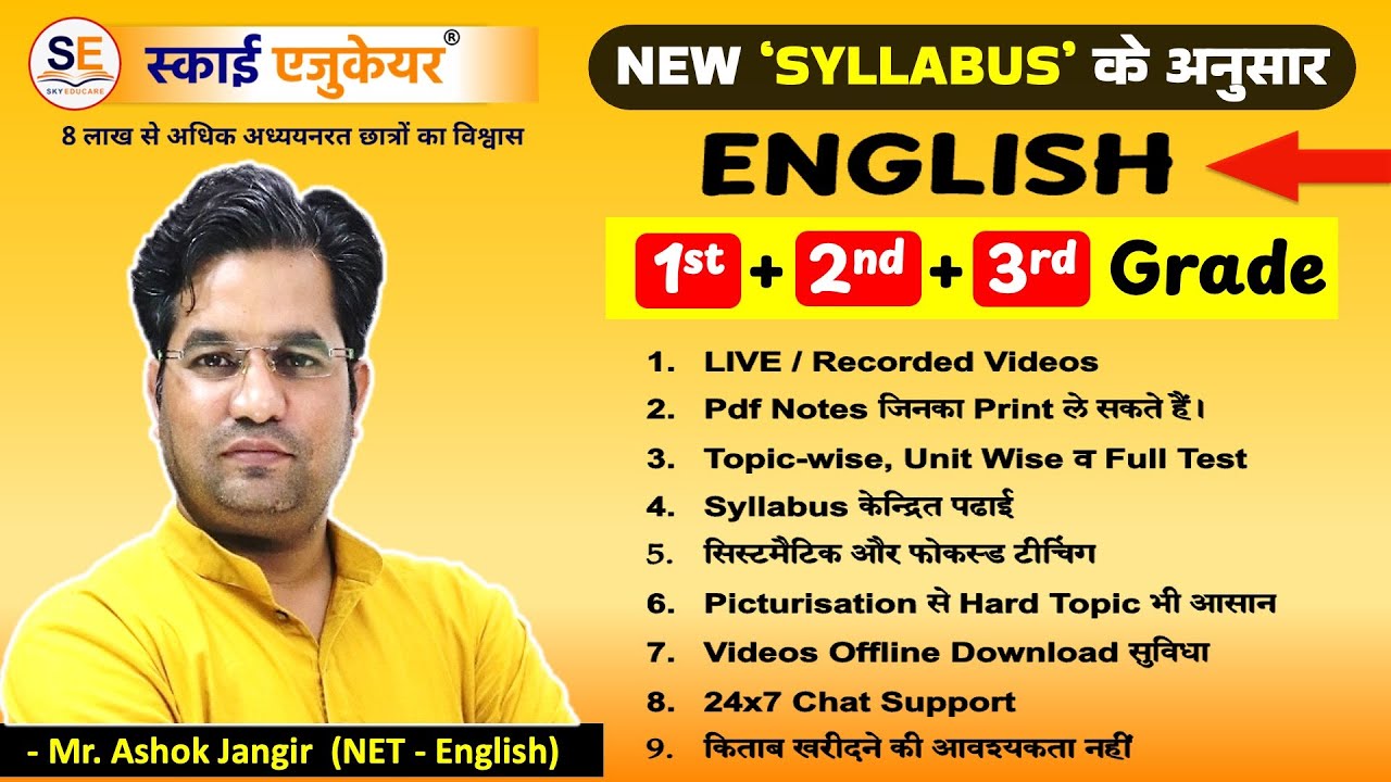 Big Offer (RPSC 1st Grade English, 2nd Grade Englihs, REET Mains English (3rd Grade) SKY EDUCARE