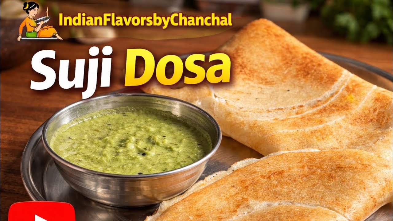 Crispy Suji Dosa Recipe | Instant Rava Dosa | Easy Breakfast Recipe | IndianFlavorsbyChanchal
